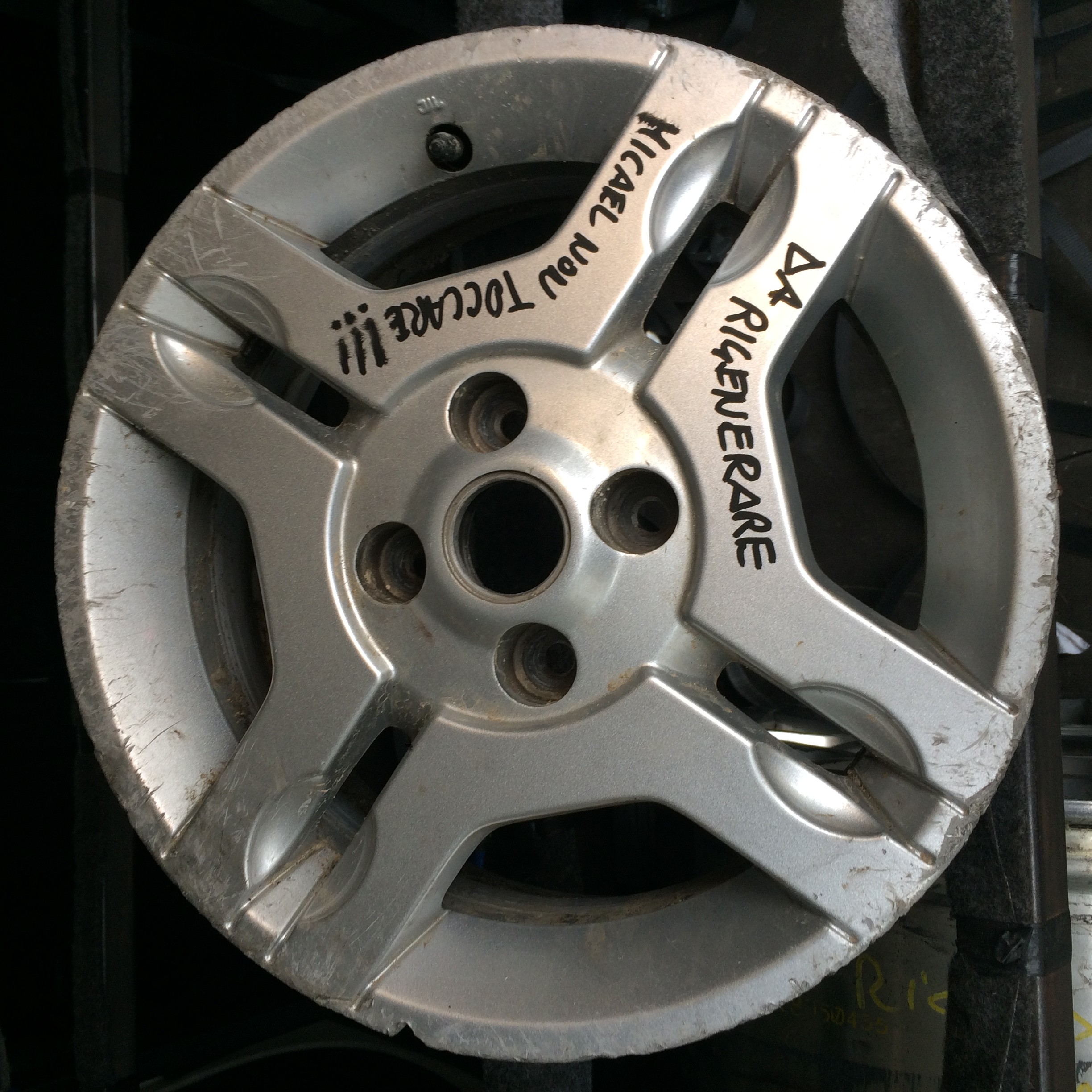 Rigenerazione cerchio Fiat Panda - Dettaglio 2