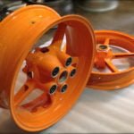 Verniciatura Cerchi Moto Arancione Repsol